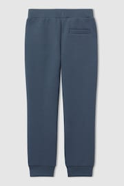 Reiss Dark Diesel Blue Premier Teen Interlock Jersey Drawstring Joggers - Image 2 of 3