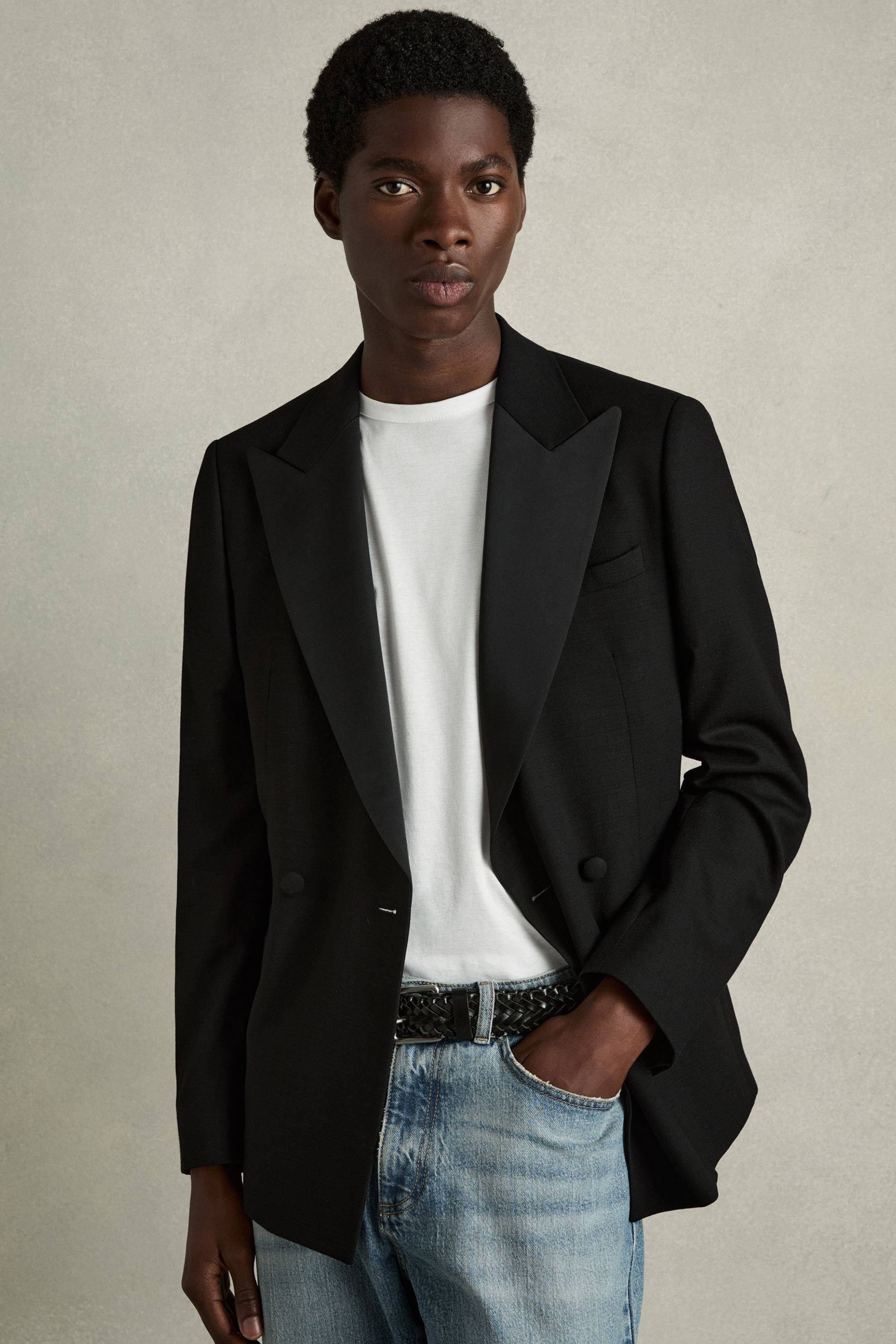 Buy Reiss Black Carlton Woven Leather Belt from the Next UK online shop