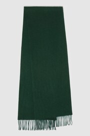 Reiss Dark Green Picton Wool and Cashmere Scarf - Image 1 of 4