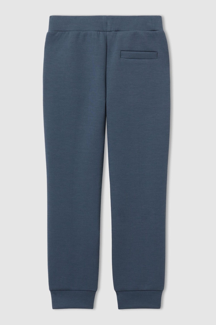 Reiss Dark Diesel Blue Premier Senior Interlock Jersey Drawstring Joggers - Image 2 of 3