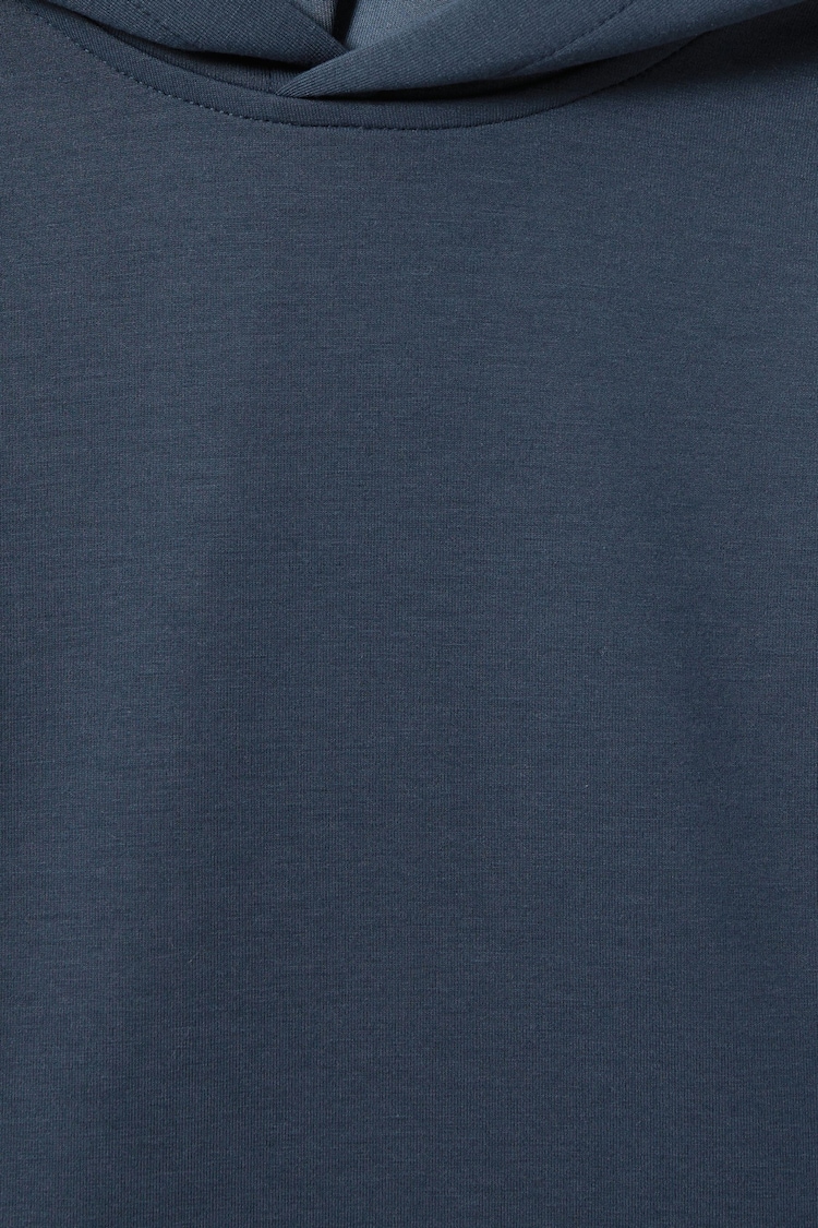 Reiss Dark Diesel Blue Fabien 13-14 yrs Interlock Jersey Hoodie - Image 3 of 3