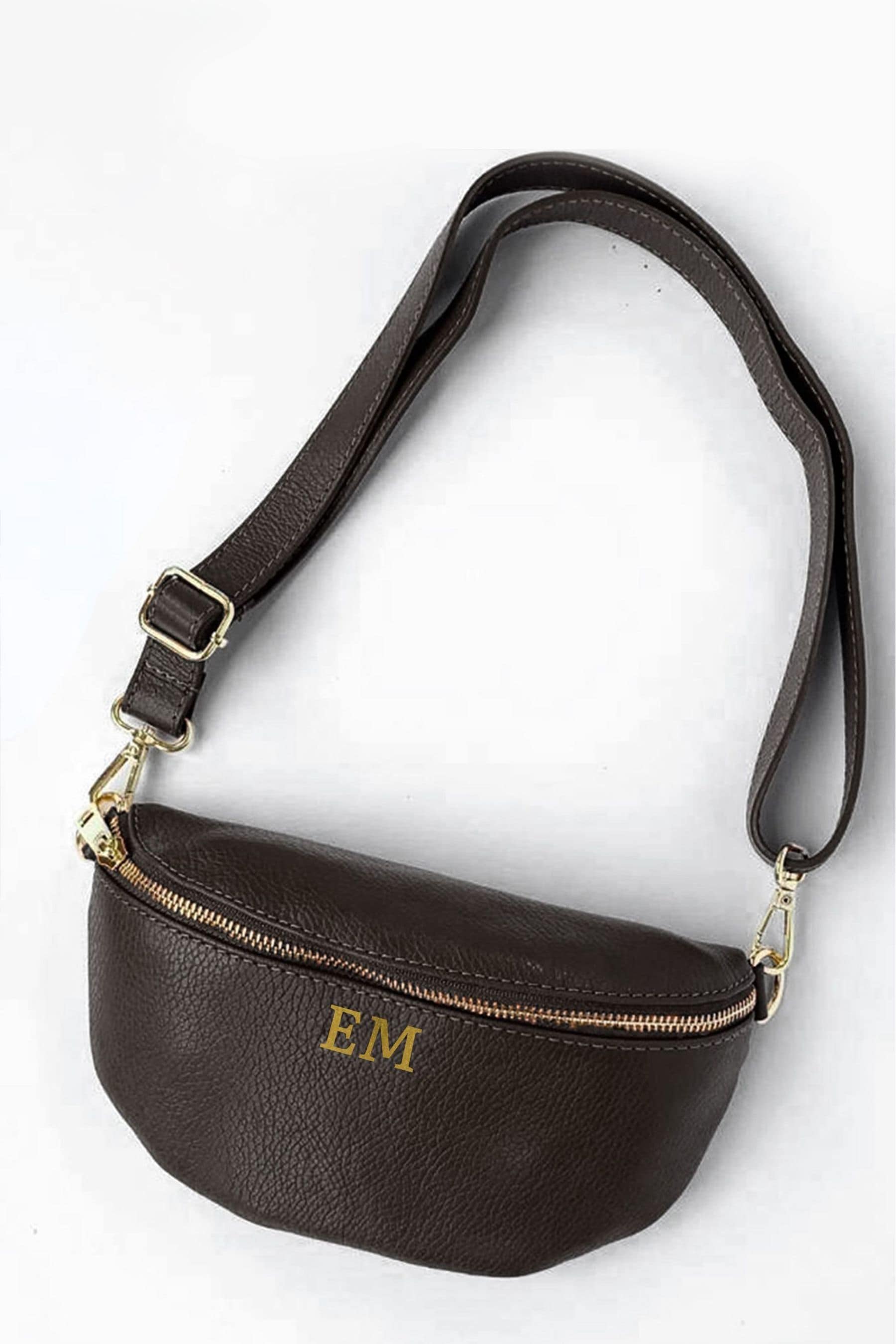 Buy Loveabode Personalised Monogram Bum Black Bag from the Next UK online shop