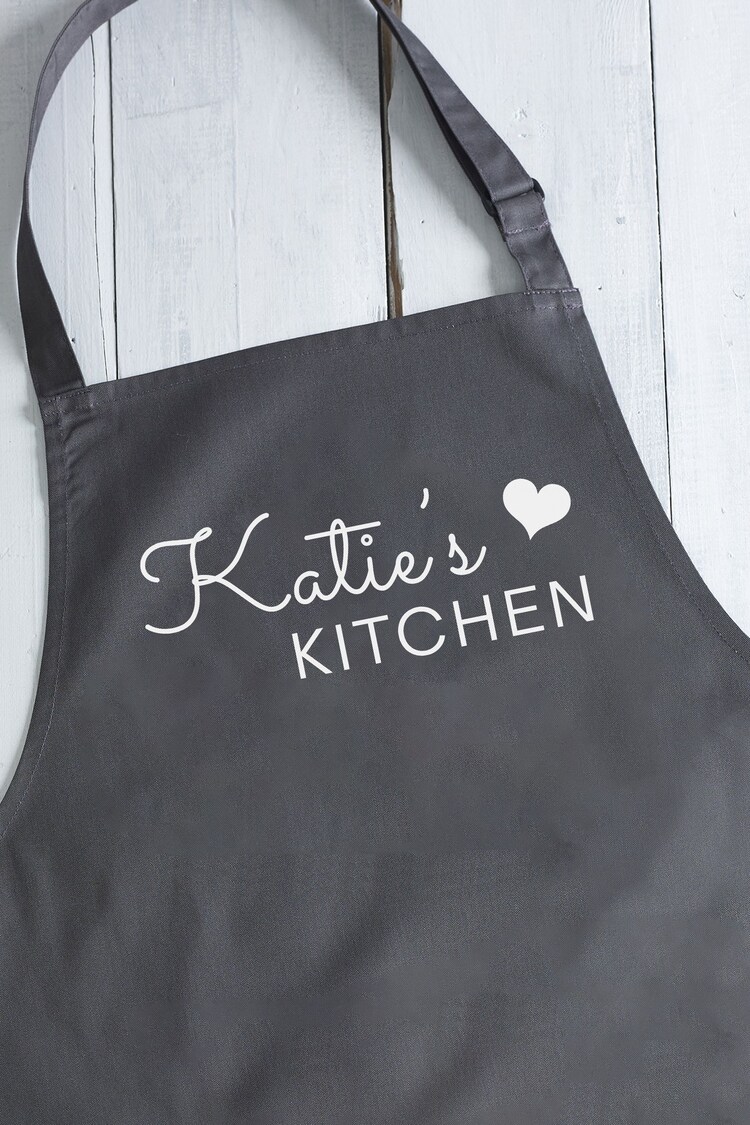 Loveabode Blue Personalised Kitchen Apron - Image 2 of 4