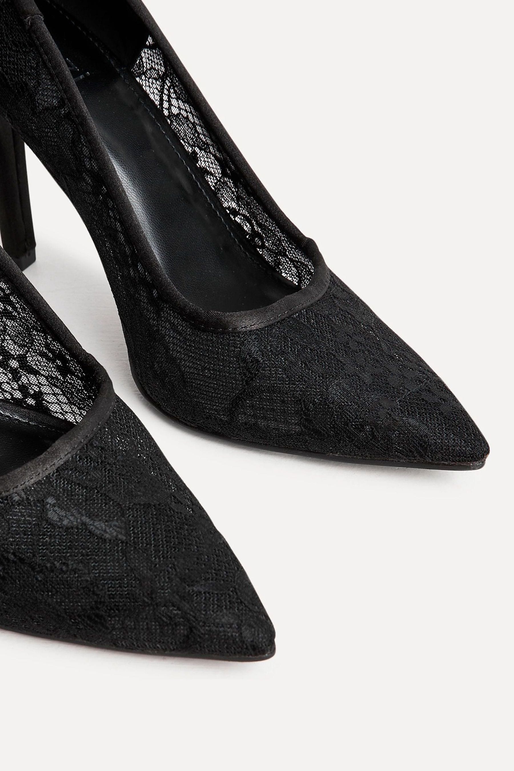 Buy Linzi Black Alora Lace Stiletto Court Heels from Next Luxembourg