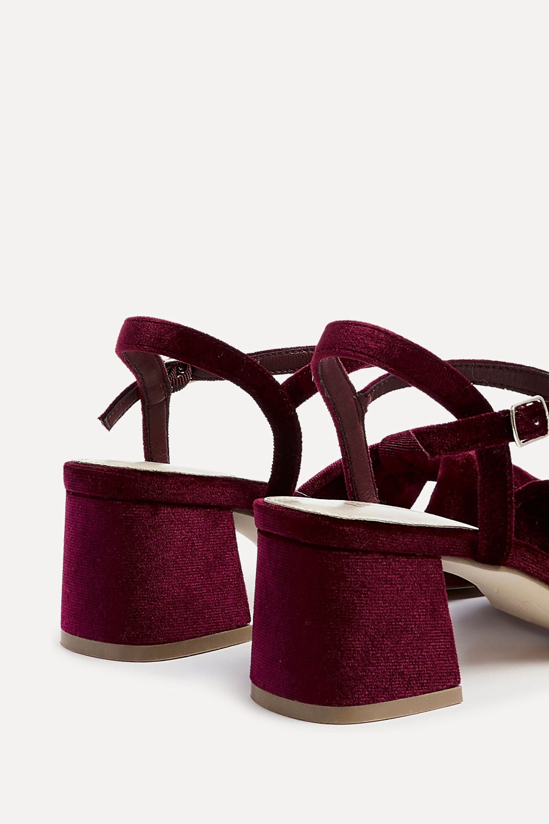 Maroon block heel sandals hot sale