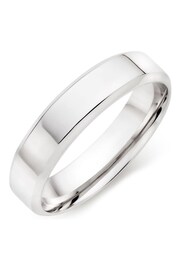Beaverbrooks Mens 9ct White Gold Wedding Ring - Image 1 of 3