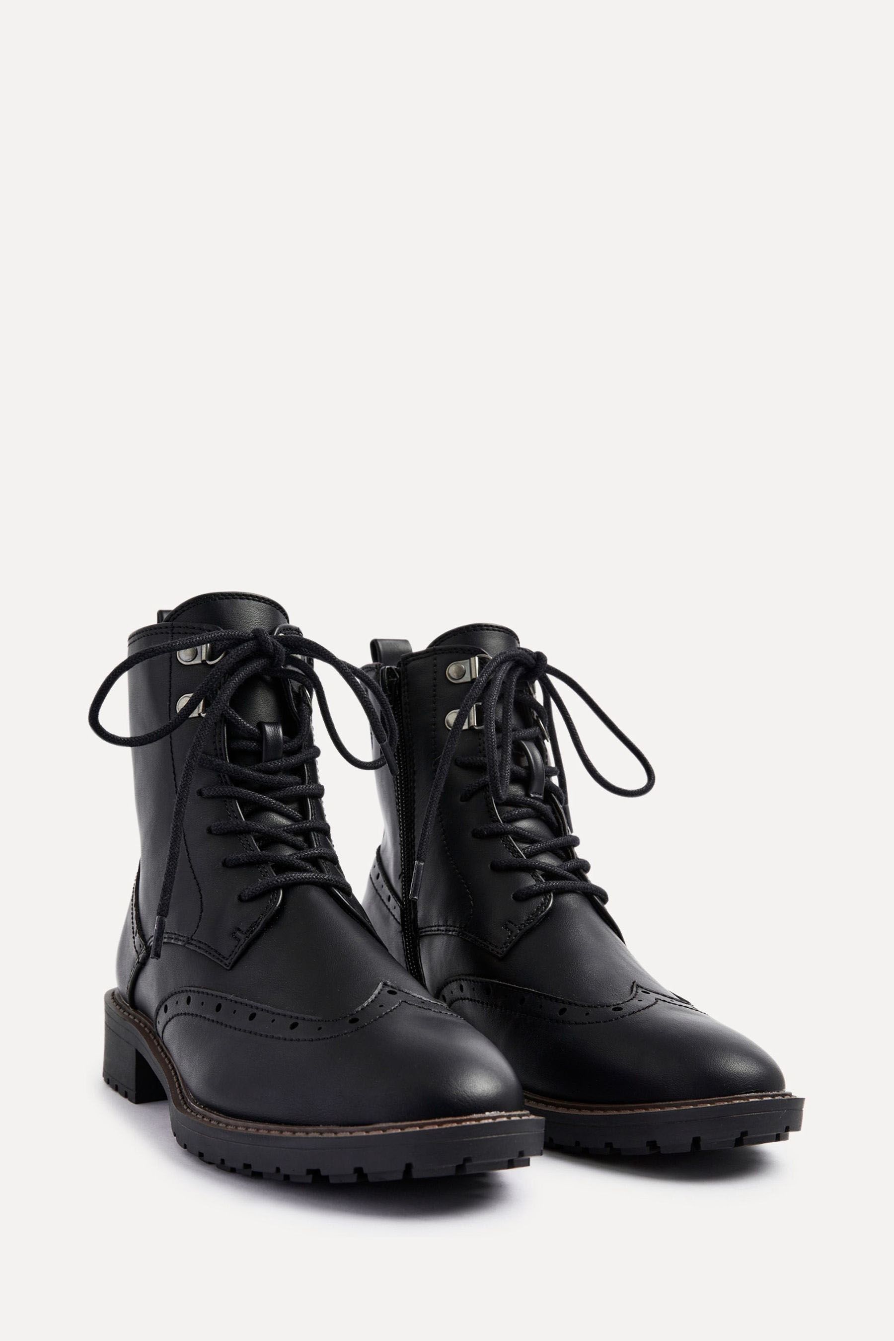 Womens black lace up biker boots on sale