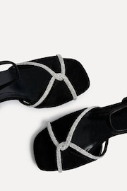 Linzi Black Zoey Block Heeled Sandals With Diamante Front Straps - Image 5 of 5