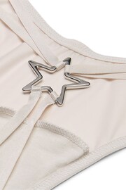 Victoria's Secret Delfin Grey Star Hardware Thong Open Back Knickers - Image 4 of 4