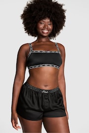 Victoria's Secret PINK Black Diamante Pyjama Shorts - Image 1 of 3