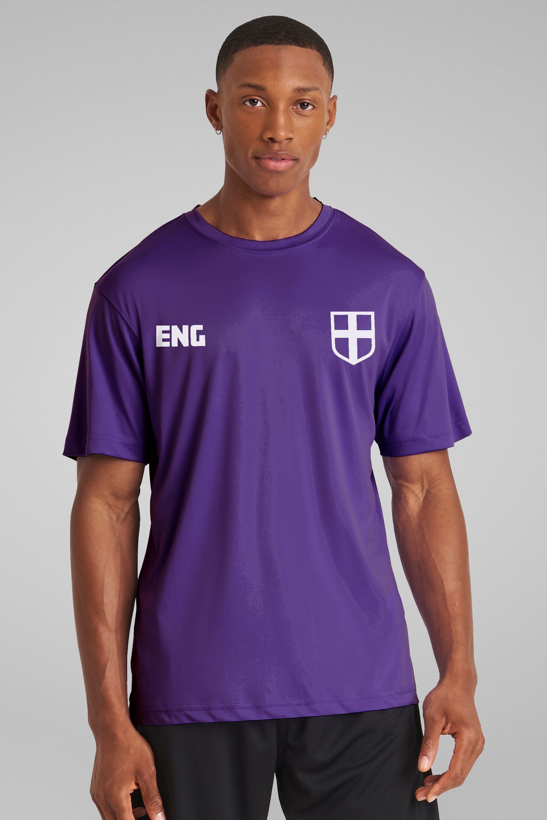 Buy All Every Purple Mens England Euro Football Kit Style Logo 100 Cotton T Shirt from the Next UK online shop