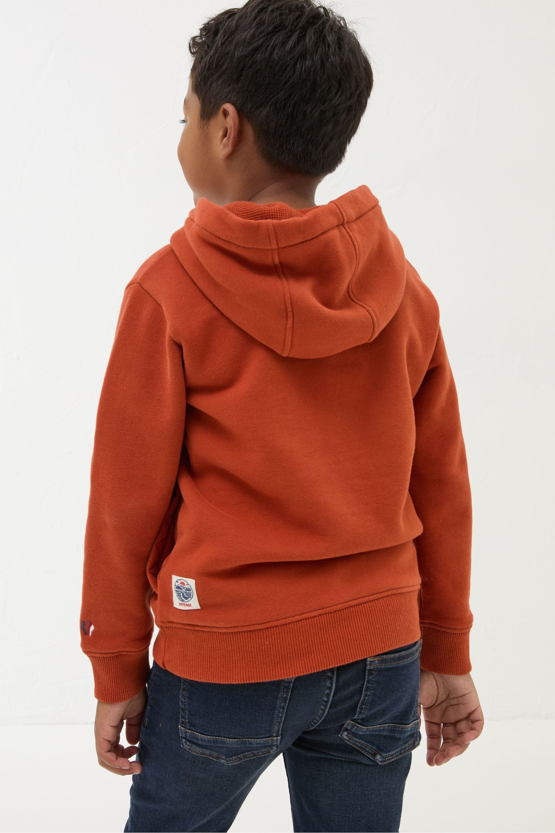 Orange graphic hoodie discount