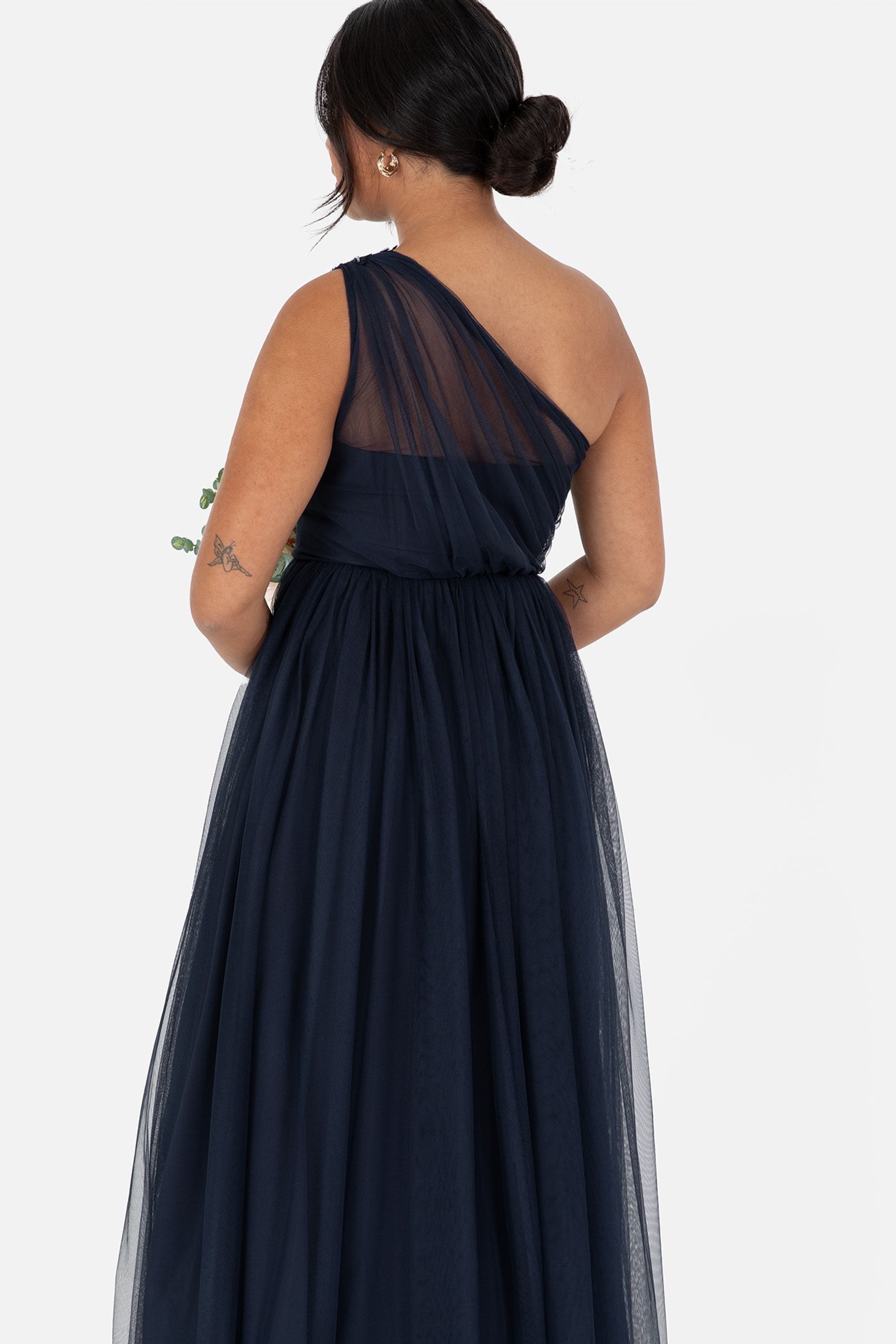Maya one shoulder embellished maxi dress shop