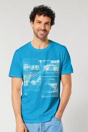 All + Every Blue Mens 100% Cotton Volkswagen T1 Campervan 1967 Shots T-Shirt - Image 1 of 4