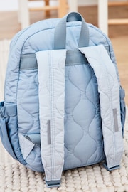 Personalised Blue Quilted Medium Backpack - Image 4 of 6