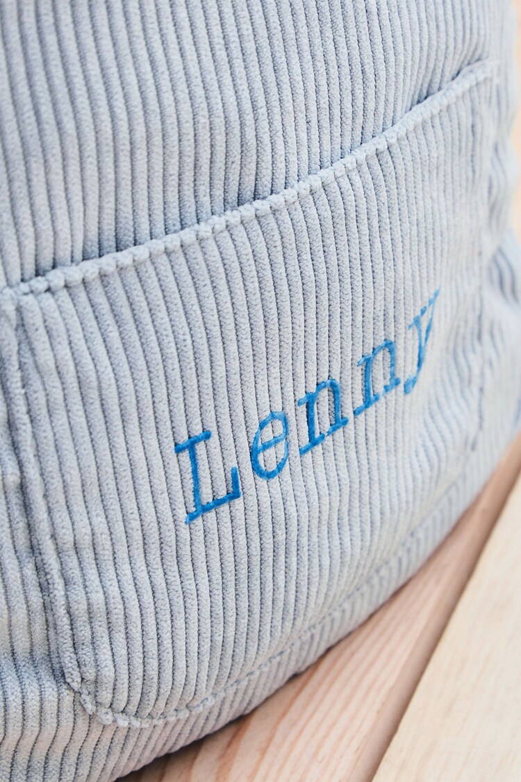 Personalised Blue Cord Mini Backpack - Image 2 of 5