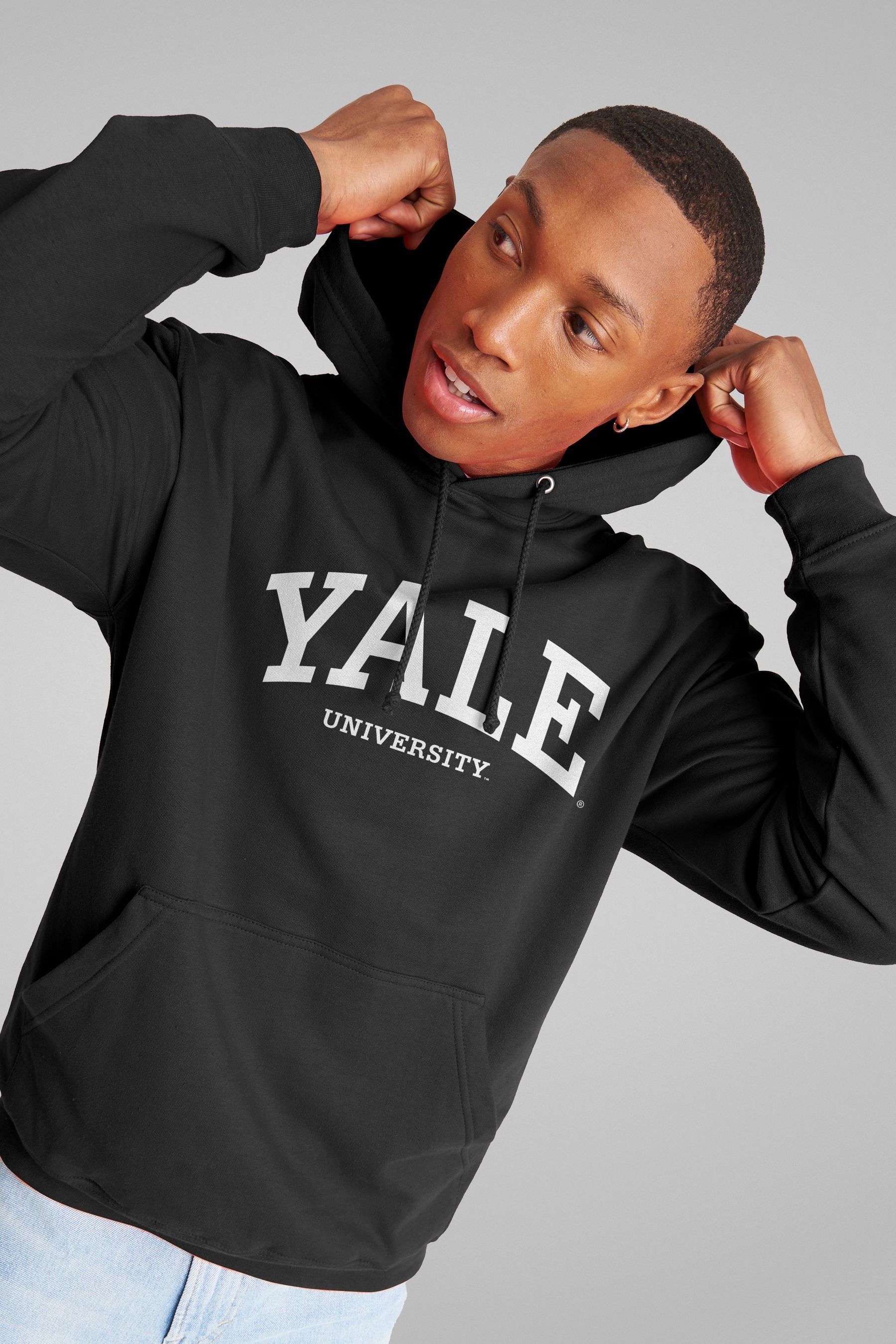 Buy All Every Black Mens Yale University Logo Hoodie from the Next UK online shop