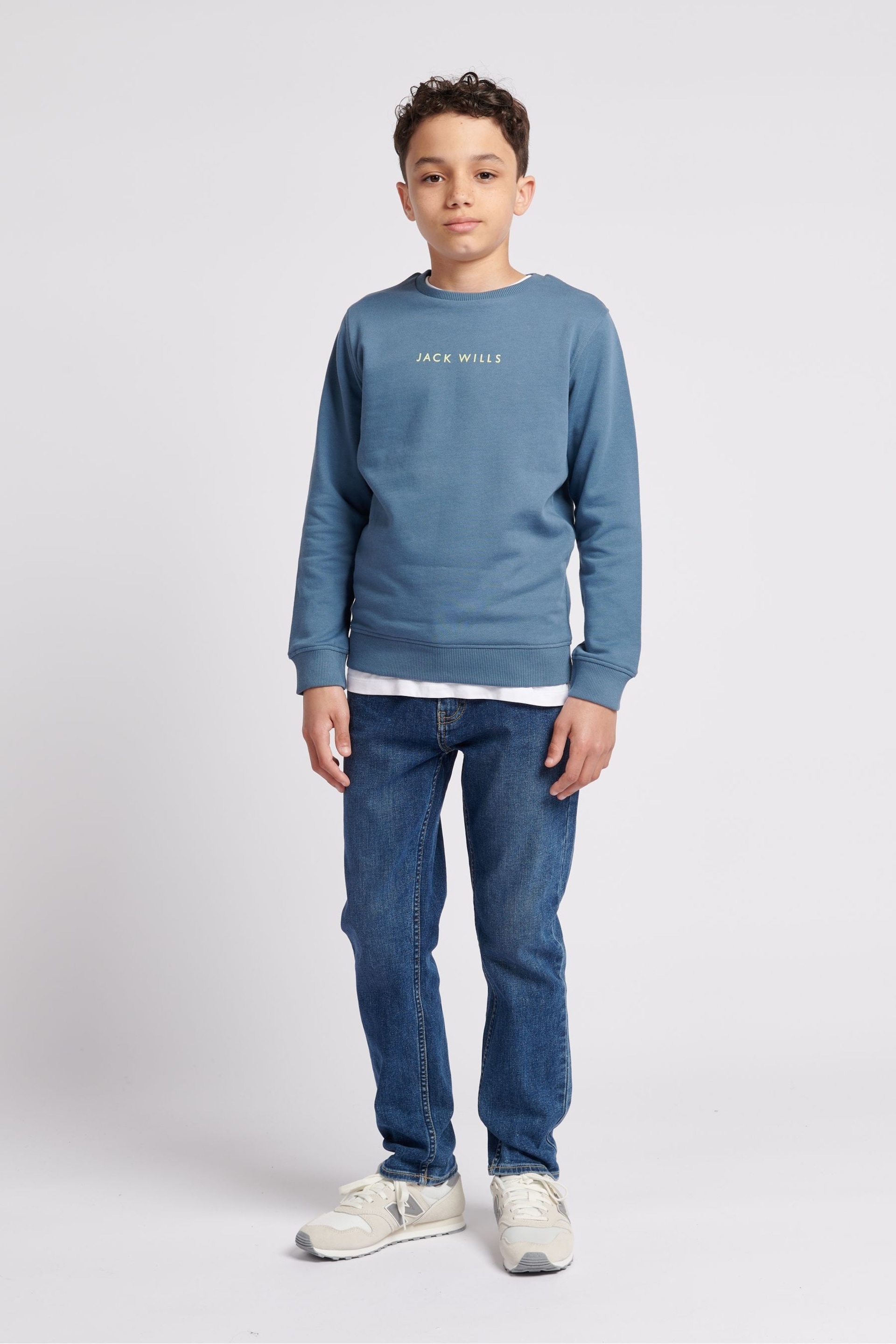 Jack Wills Boys Blue Digital Graphic Sweatshirt - Image 2 of 7