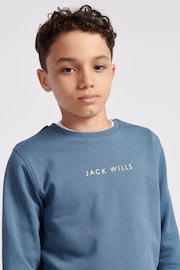 Jack Wills Boys Blue Digital Graphic Sweatshirt - Image 3 of 7