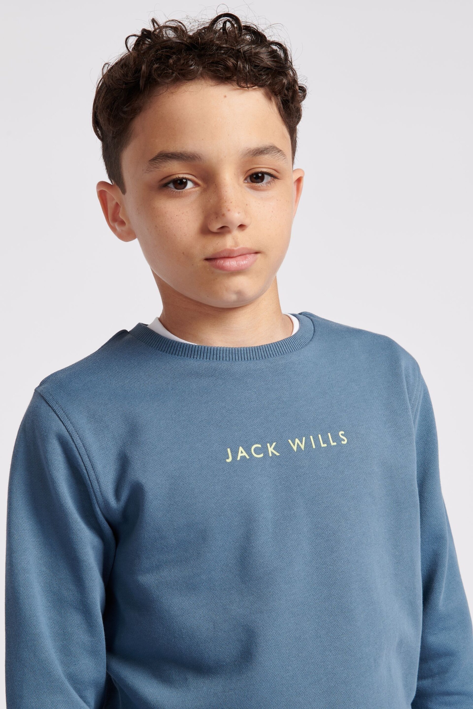 Jack Wills Boys Blue Digital Graphic Sweatshirt - Image 3 of 7