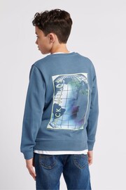 Jack Wills Boys Blue Digital Graphic Sweatshirt - Image 4 of 7