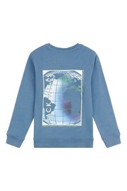 Jack Wills Boys Blue Digital Graphic Sweatshirt - Image 6 of 7