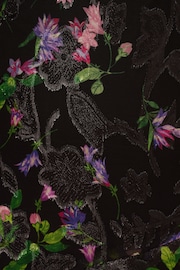 Adrianna Papell Printed Halter Midi Black Dress - Image 7 of 7