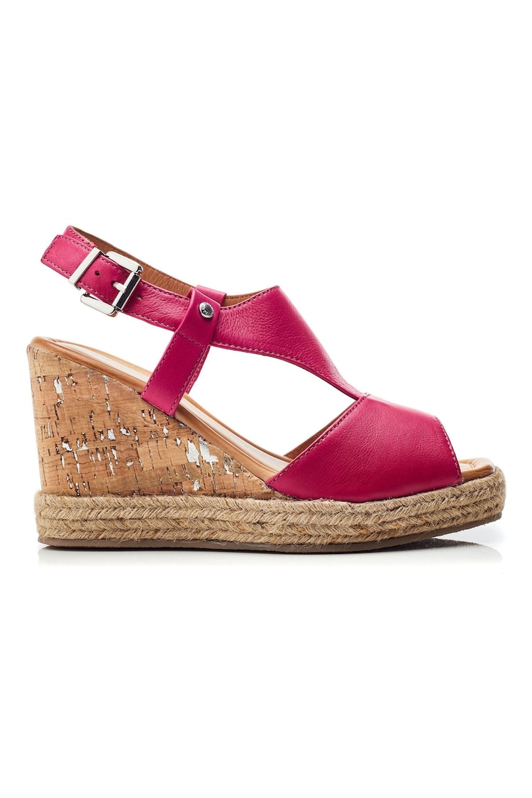 Moda In Pelle Petrina T Bar Front Wedge Sandals - Image 1 of 4