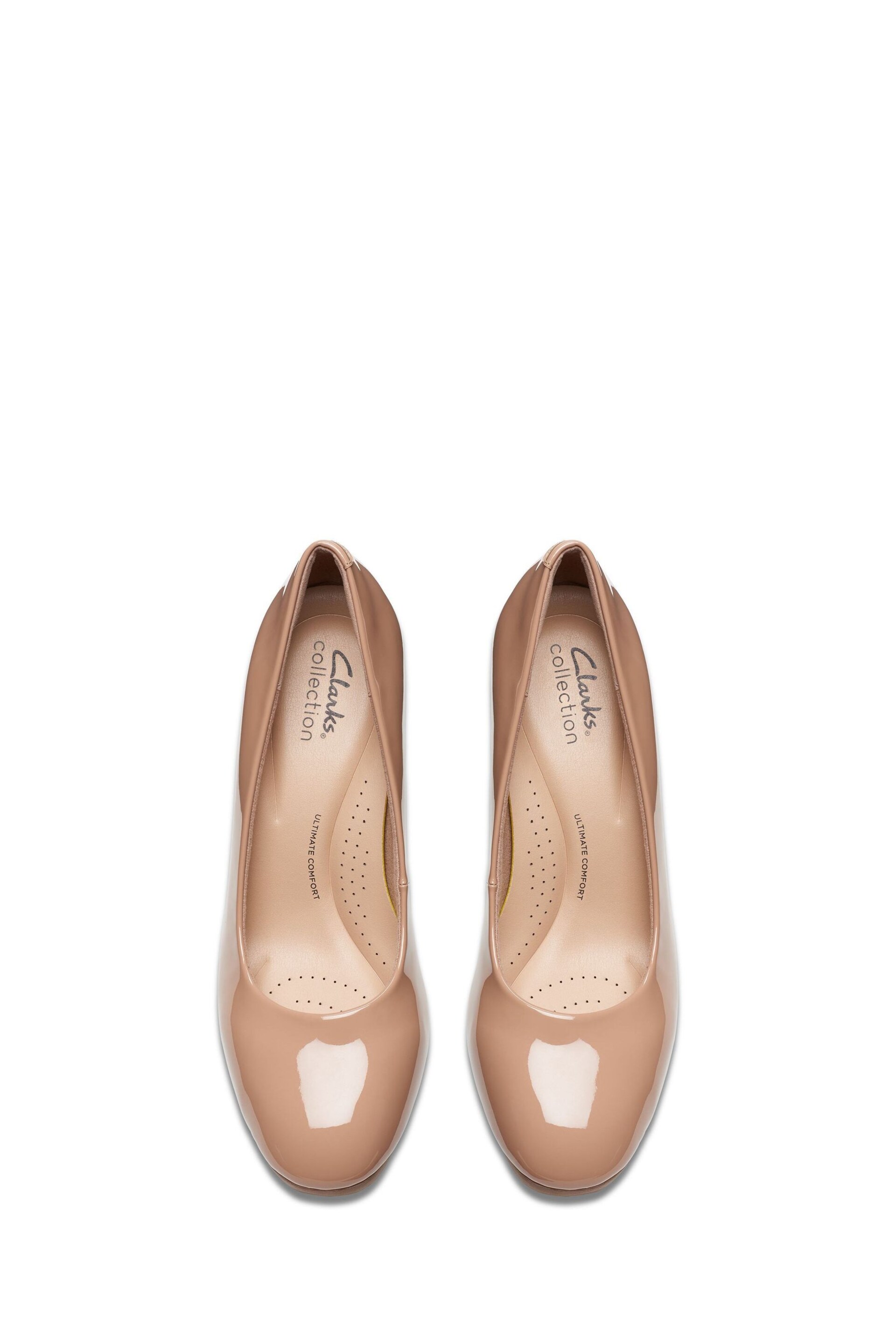 Clarks Nude Praline Patent Ambyr 2 Braley Shoes - Image 5 of 7
