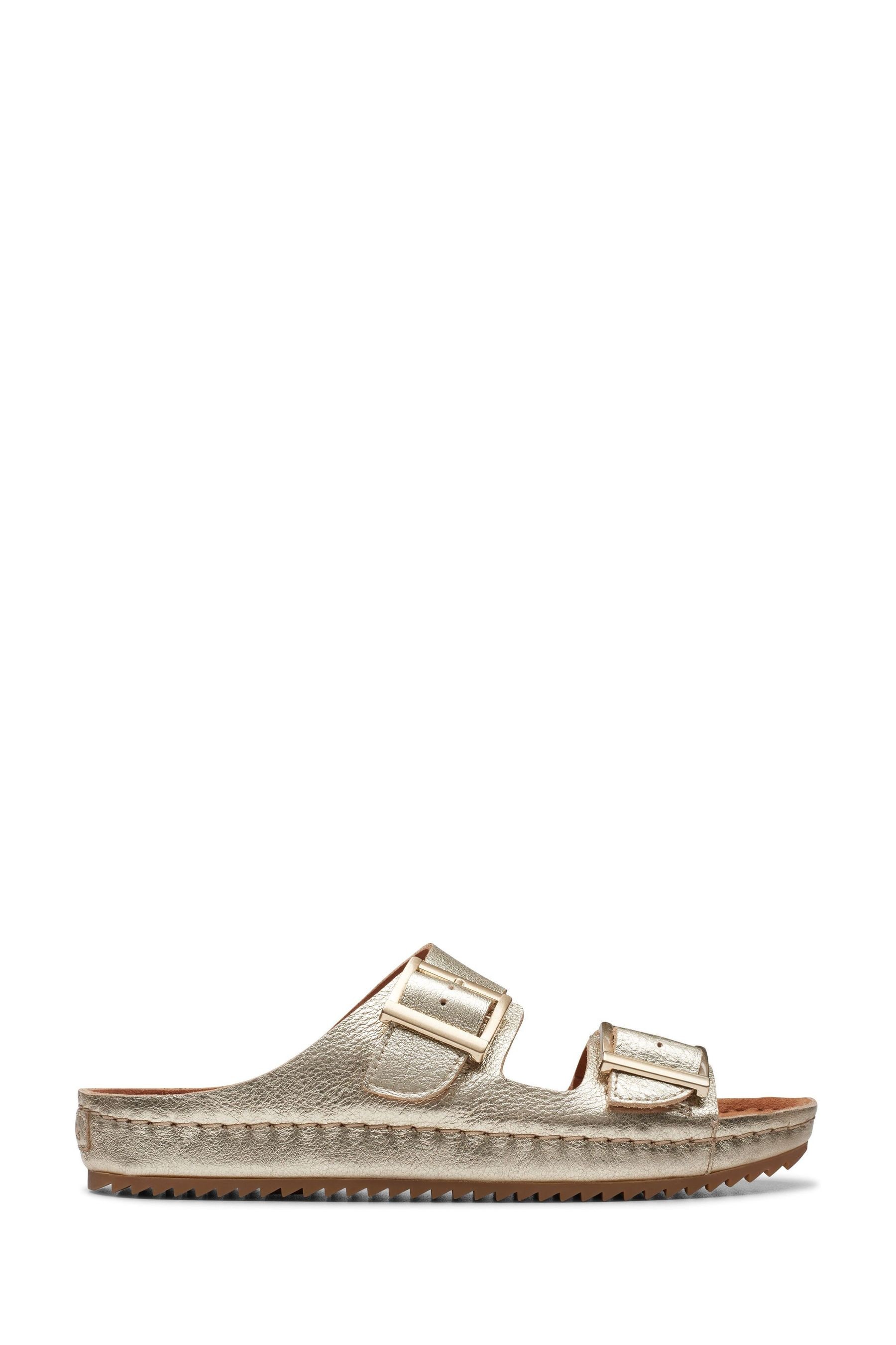 Buy Clarks Gold Leather Brookleigh Sun Sandals from Next Luxembourg
