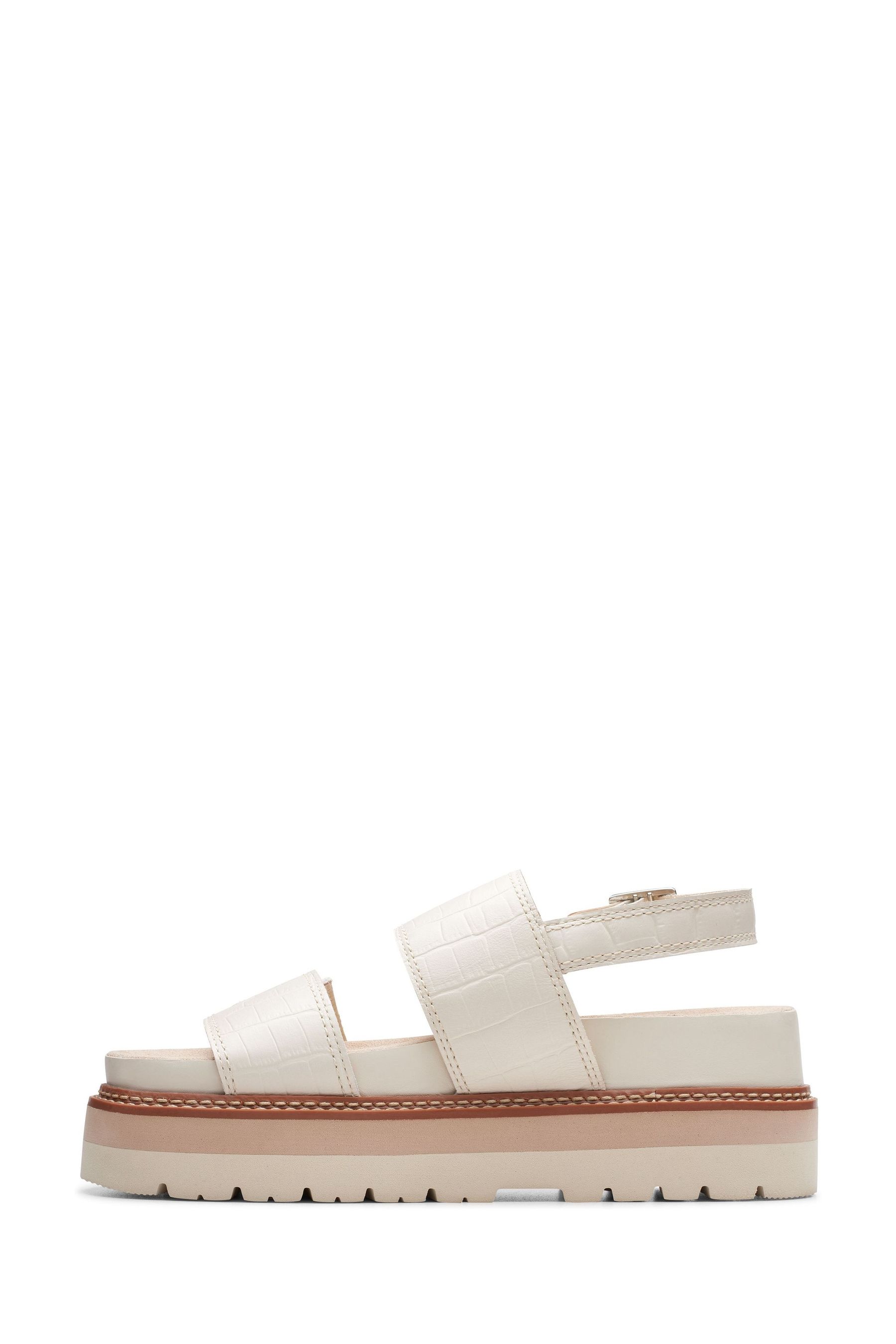 Clarks cream sandals cheap