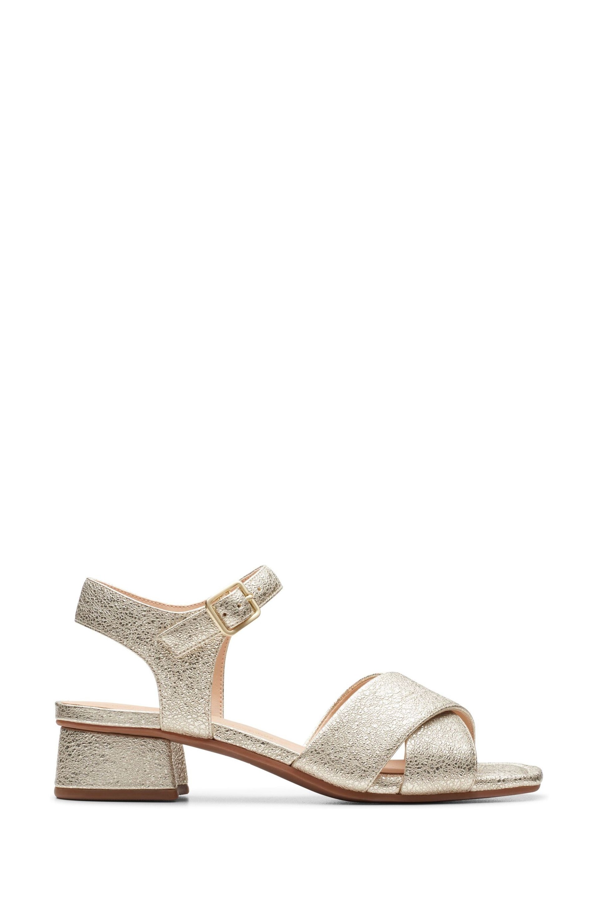 Clarks Gold Lea Serina35 Cross Sandals - Image 1 of 6