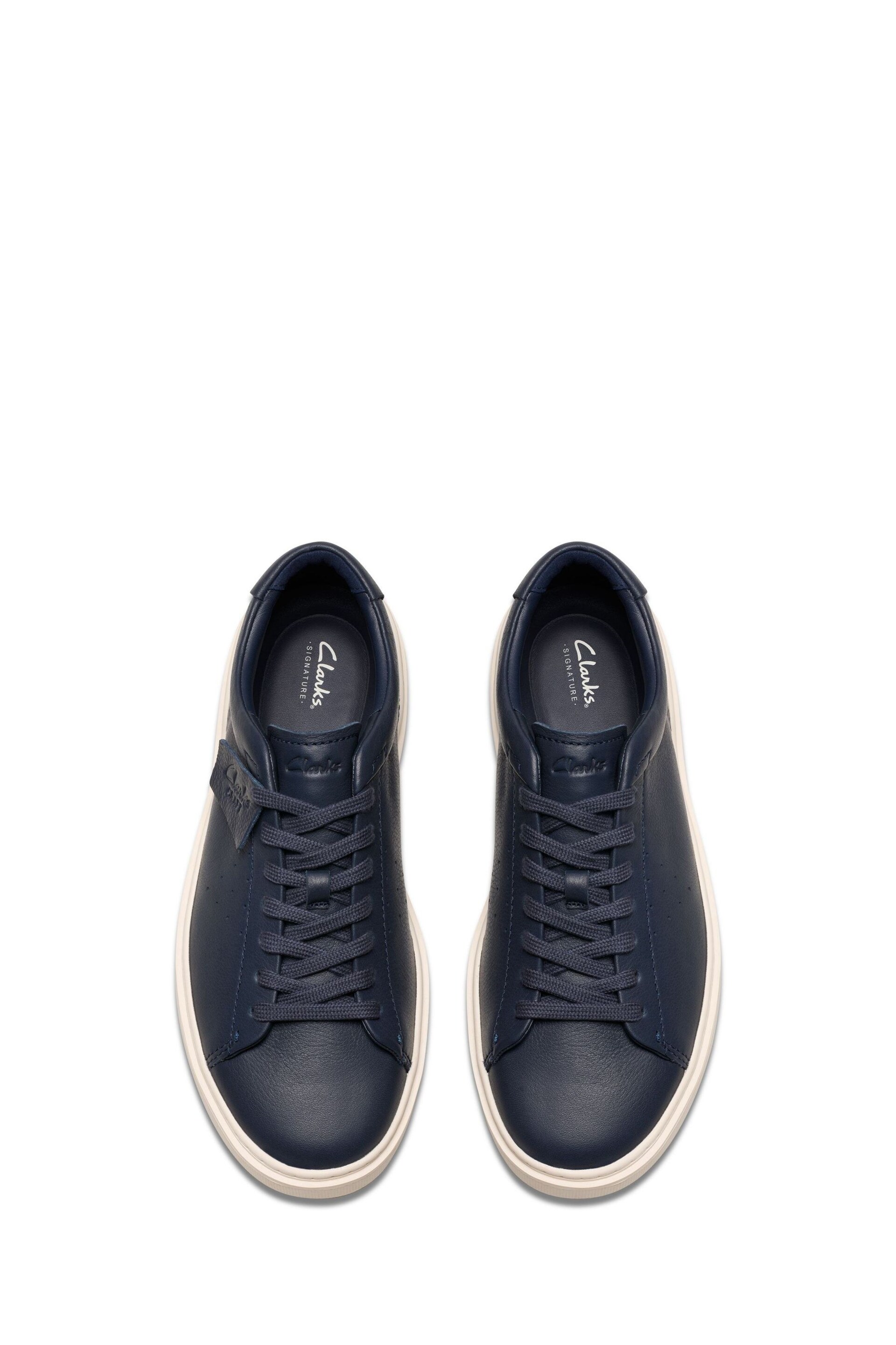 Clarks Blue Leather Craft Swift Shoes - Image 5 of 7