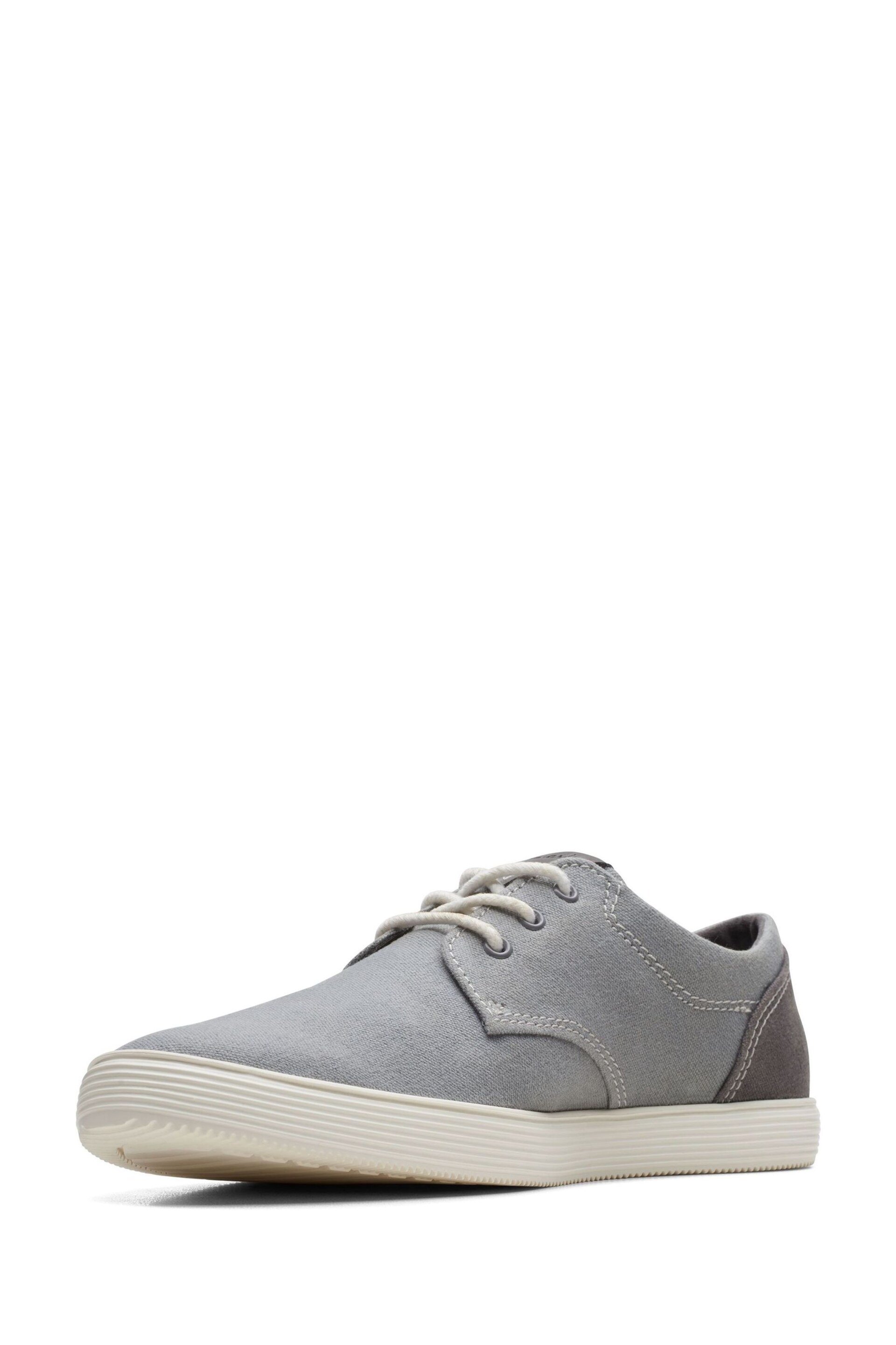 Clarks Grey Canvas Sharkford Walk Shoes - Image 4 of 7