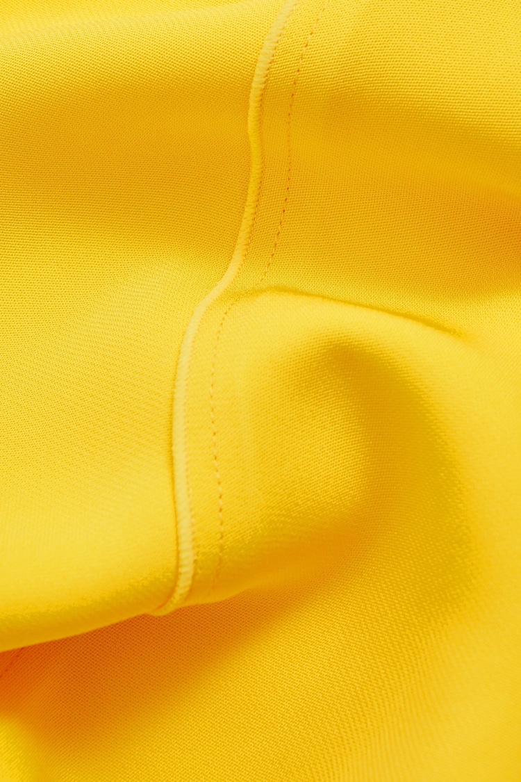 Reiss Yellow Georgia Cowl Neck Seam Detail Midi Dress - Image 5 of 5