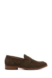 Dune London Brown Wide Fit Sulli Natural Sole Penny Loafers - Image 2 of 6