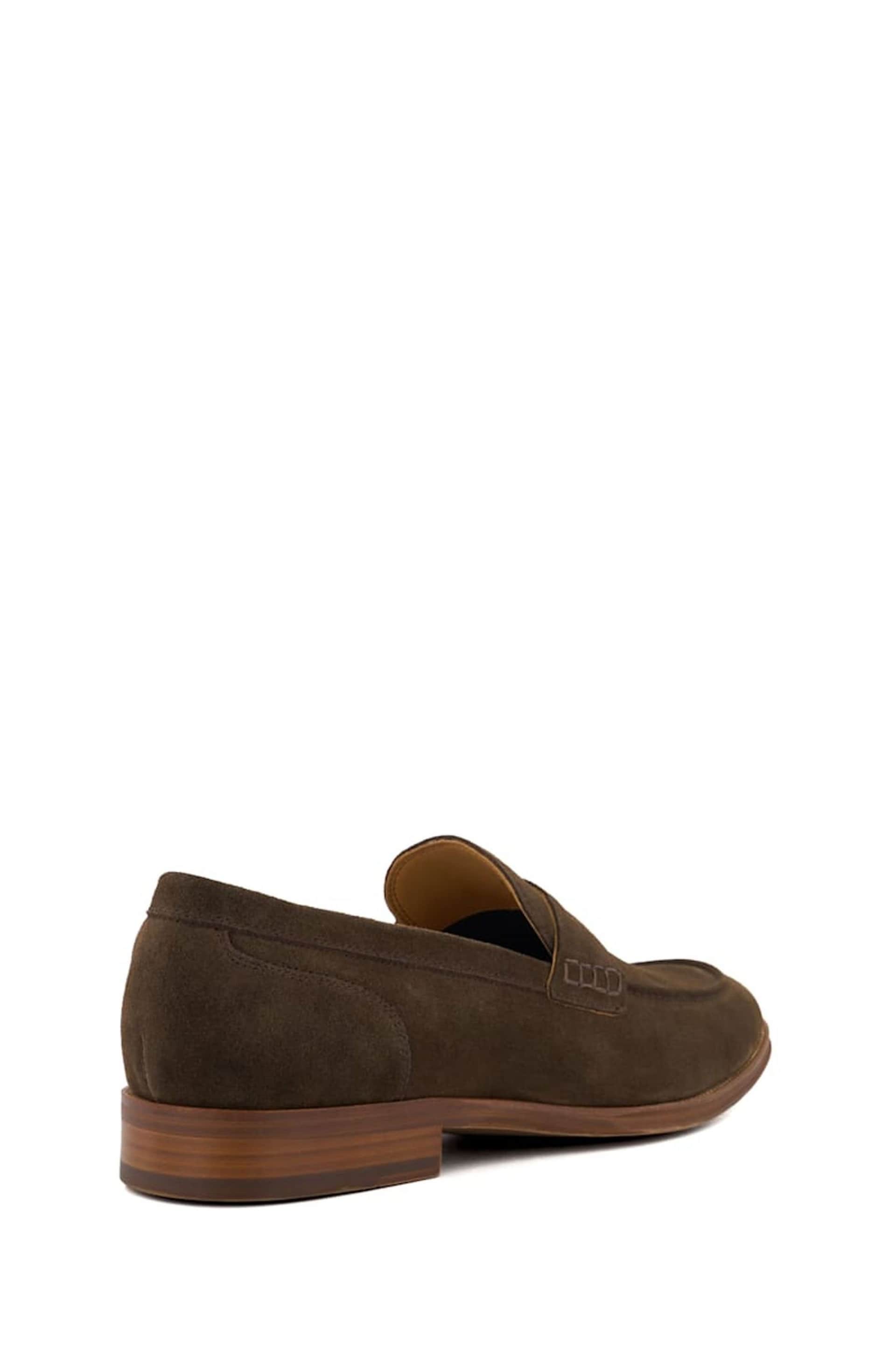 Dune London Brown Wide Fit Sulli Natural Sole Penny Loafers - Image 4 of 6