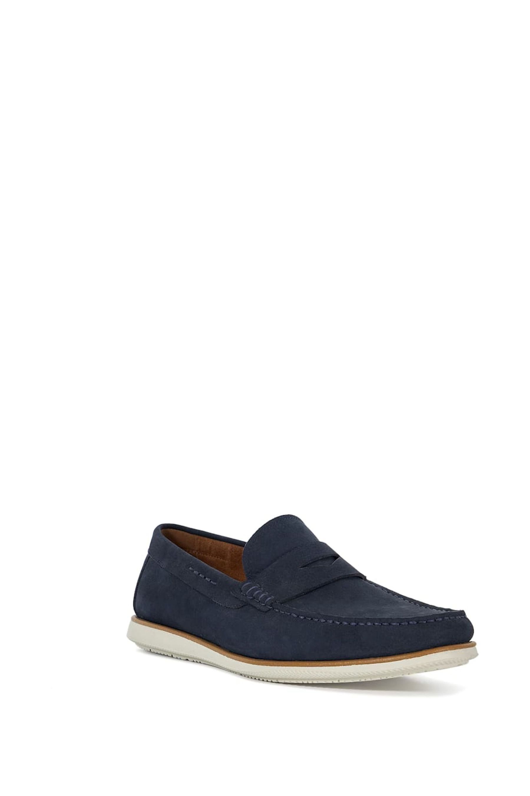 Dune blue loafers hotsell