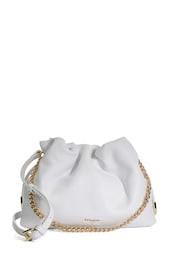 Dune London White Primrose Drawstring Leather Bag - Image 3 of 6