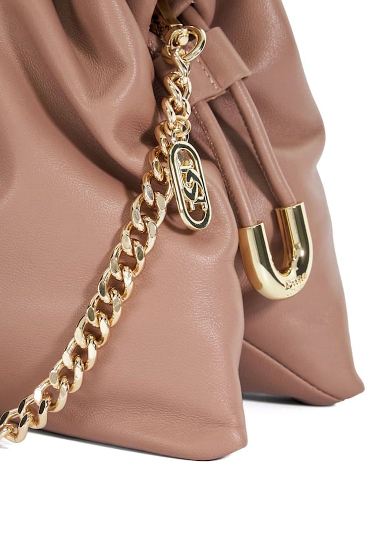 Dune London Brown Primrose Drawstring Leather Bag - Image 7 of 7