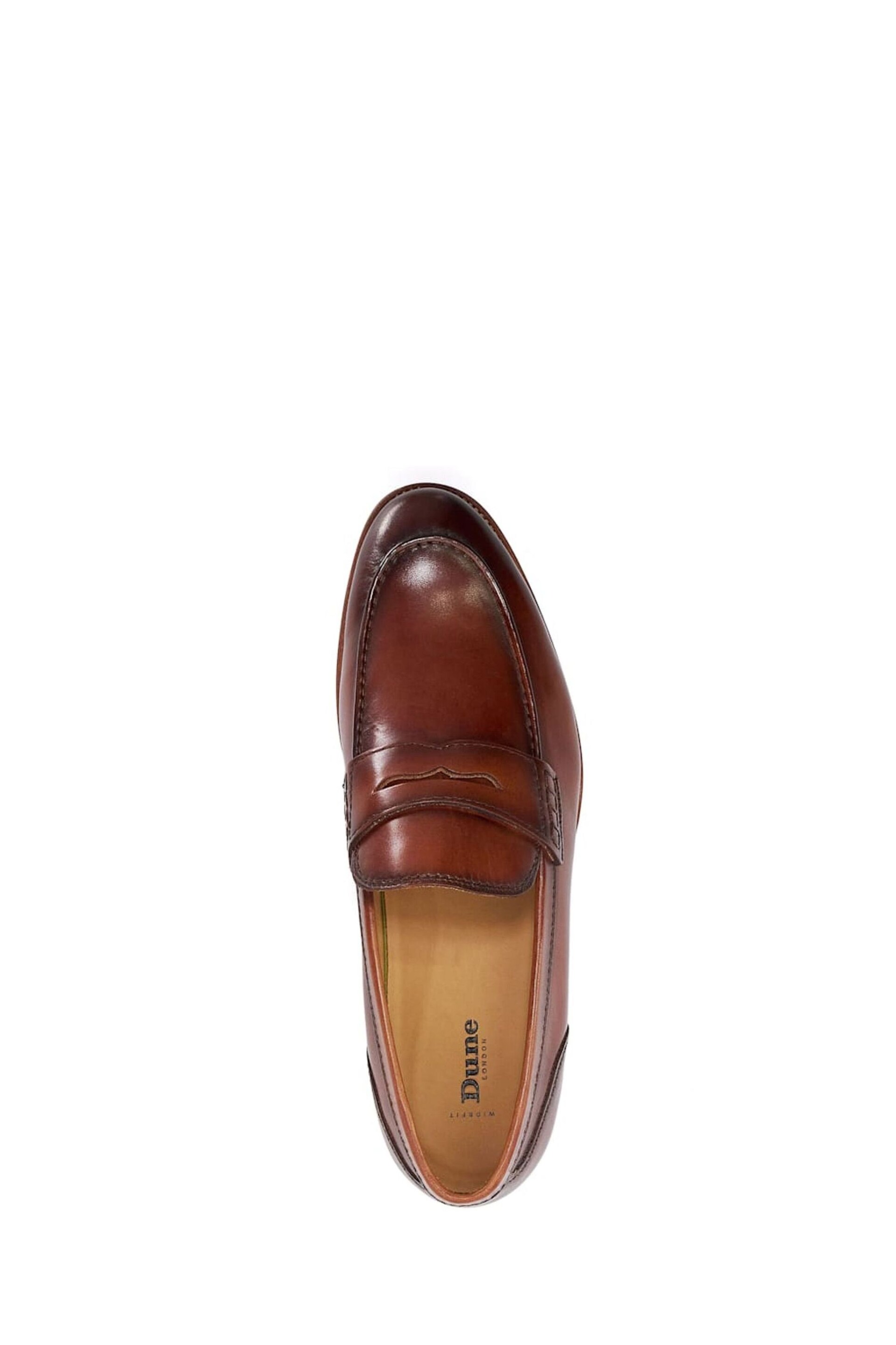 Dune London Brown Wide Fit Sulli Sole Penny Loafers - Image 5 of 6