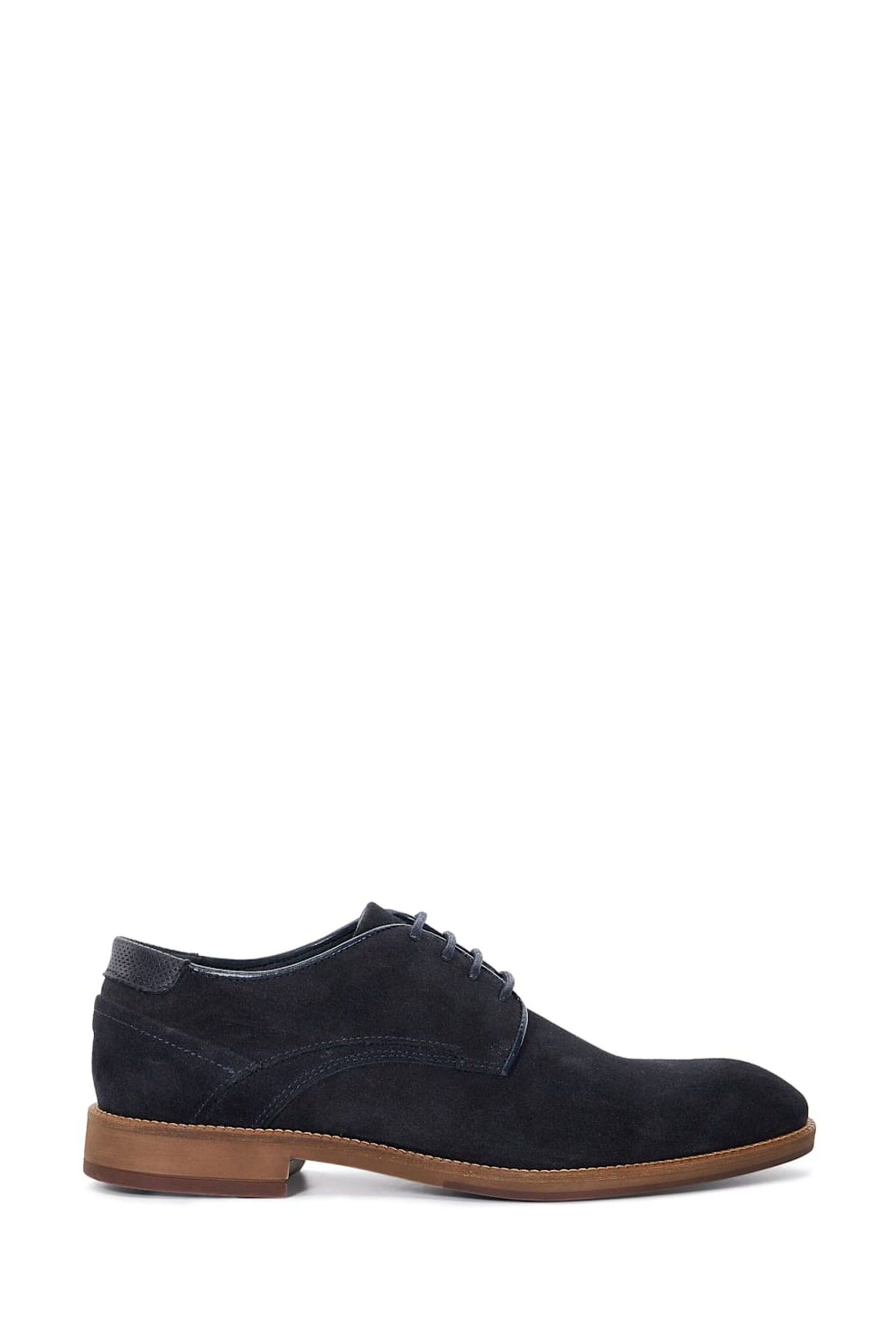 Dune London Blue Bridon Piped Gibson Casual Shoes - Image 1 of 5