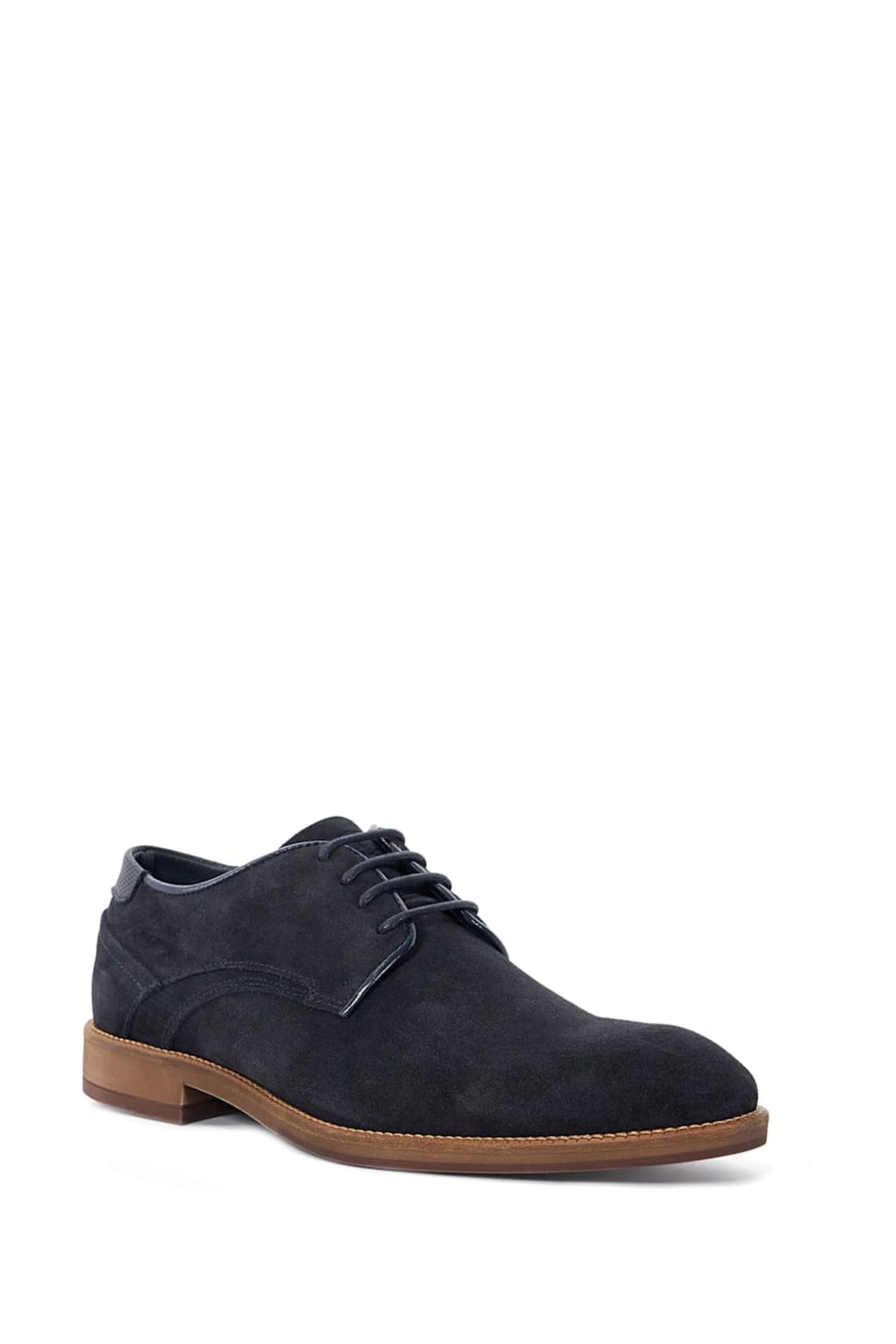 Dune London Blue Bridon Piped Gibson Casual Shoes - Image 2 of 5