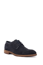 Dune London Blue Bridon Piped Gibson Casual Shoes - Image 3 of 5