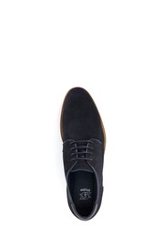 Dune London Blue Bridon Piped Gibson Casual Shoes - Image 4 of 5