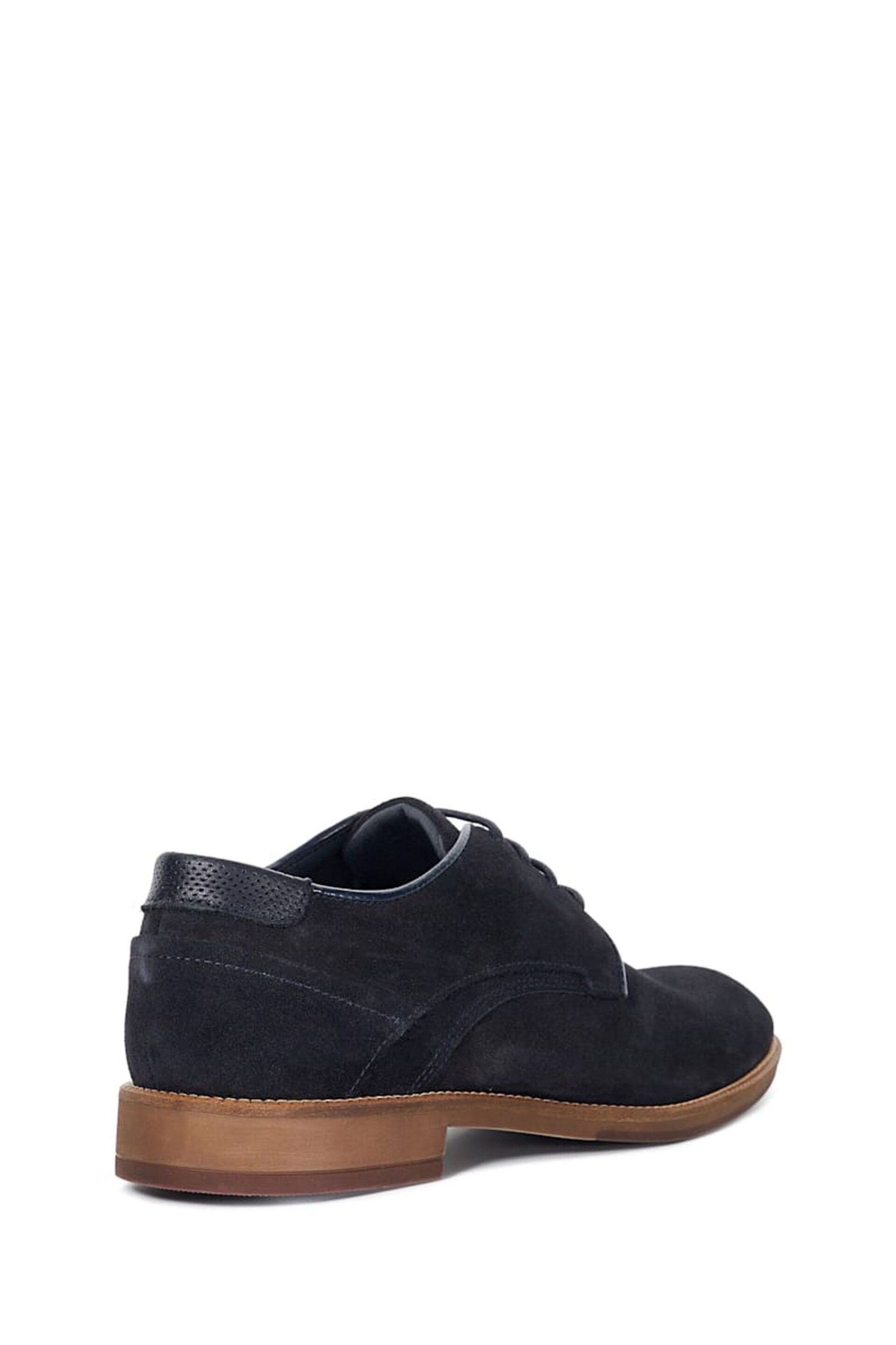 Dune London Blue Bridon Piped Gibson Casual Shoes - Image 4 of 5