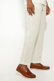 Dune London Brown Wide Fit Berkly White Sole Loafers - Image 1 of 6