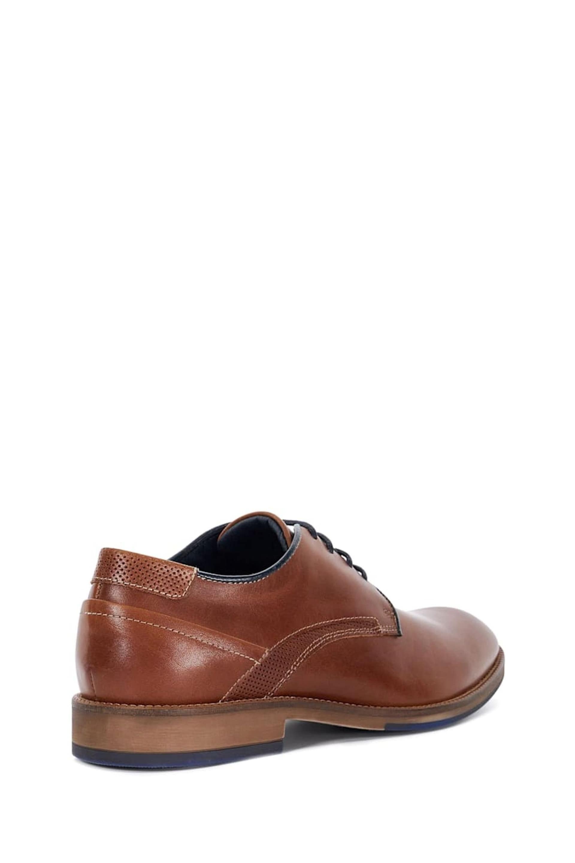 Dune London Brown Bridon Piped Gibson Casual Shoes - Image 3 of 5