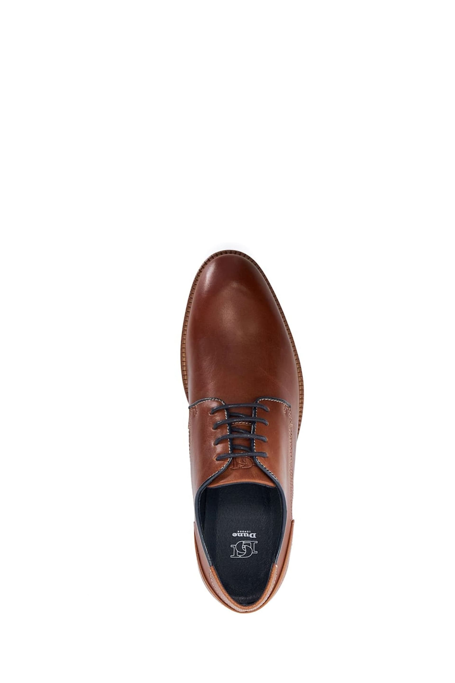 Dune London Brown Bridon Piped Gibson Casual Shoes - Image 4 of 5