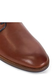 Dune London Brown Bridon Piped Gibson Casual Shoes - Image 5 of 5